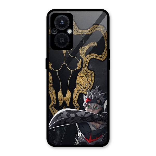 Asta With Black Bulls Glass Back Case for Oppo F21s Pro 5G