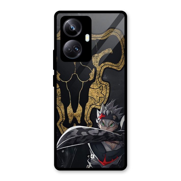 Asta With Black Bulls Glass Back Case for Realme 10 Pro Plus