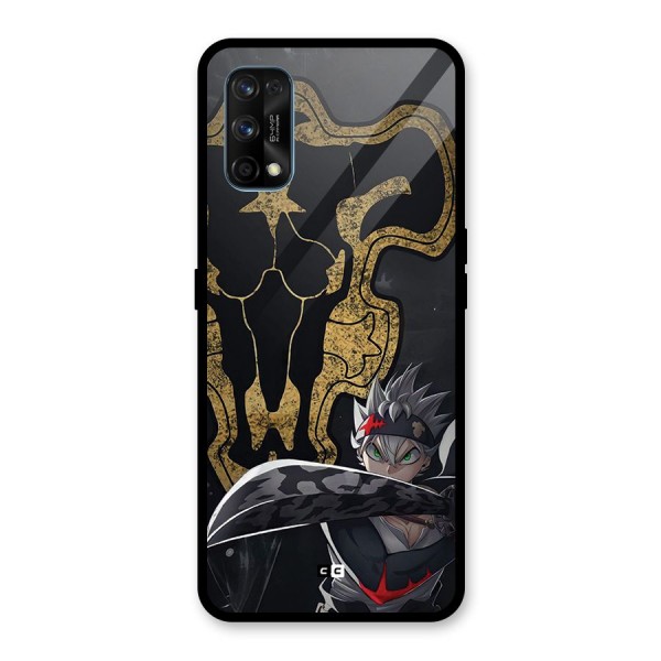 Asta With Black Bulls Glass Back Case for Realme 7 Pro