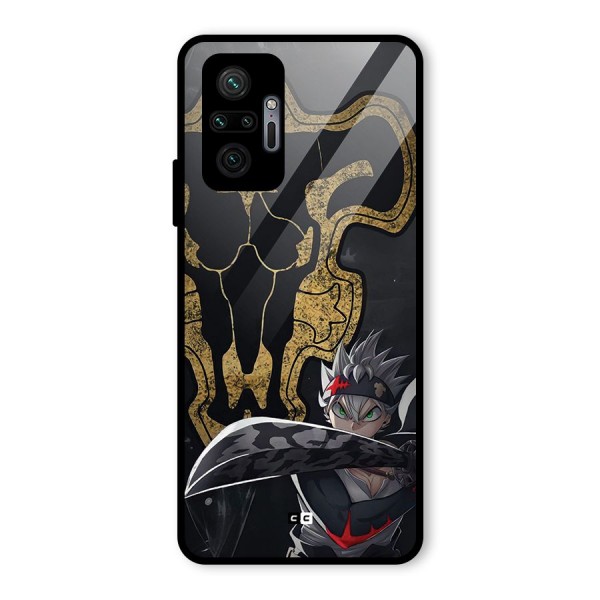 Asta With Black Bulls Glass Back Case for Redmi Note 10 Pro Max