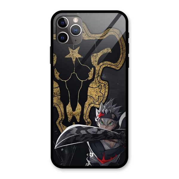 Asta With Black Bulls Glass Back Case for iPhone 11 Pro Max