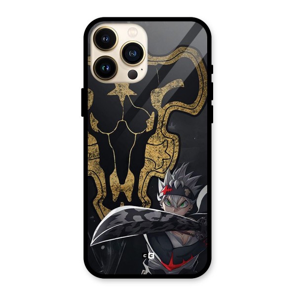 Asta With Black Bulls Glass Back Case for iPhone 13 Pro Max