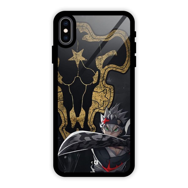 Asta With Black Bulls Glass Back Case for iPhone XS Max
