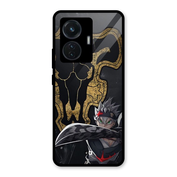 Asta With Black Bulls Glass Back Case for iQOO Z6 44W