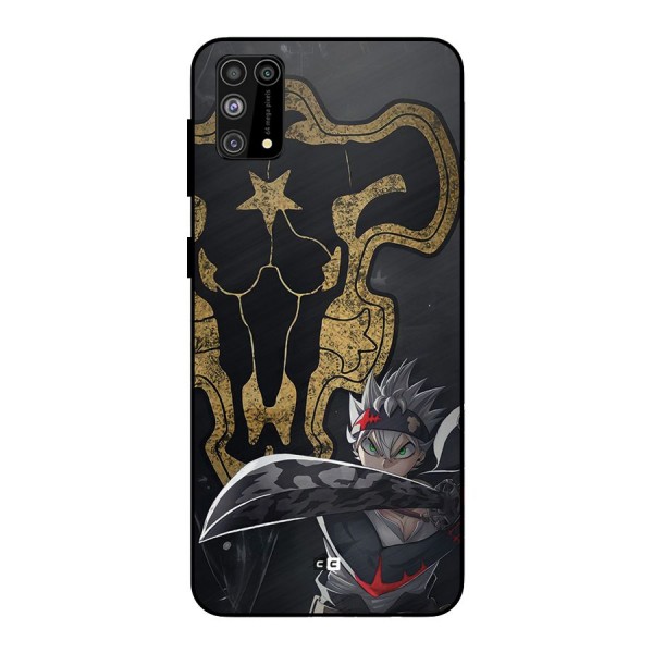 Asta With Black Bulls Metal Back Case for Galaxy F41