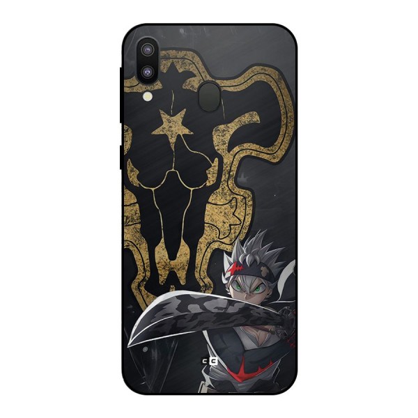 Asta With Black Bulls Metal Back Case for Galaxy M20