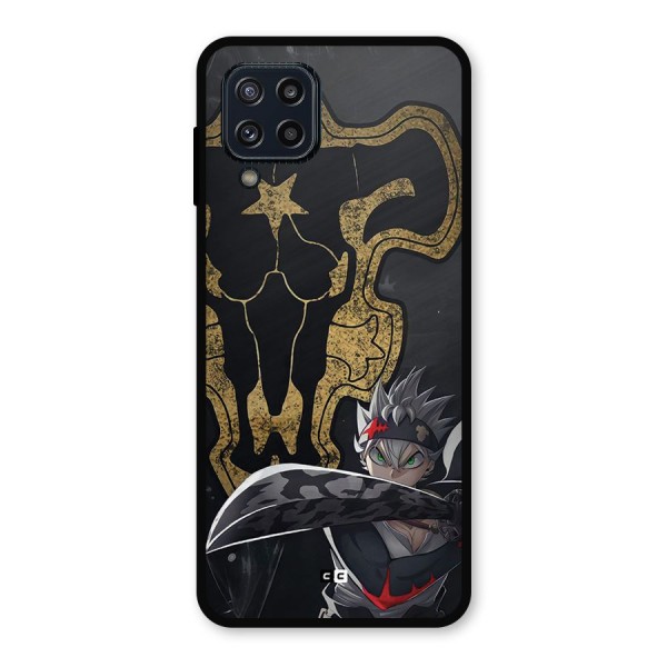Asta With Black Bulls Metal Back Case for Galaxy M32
