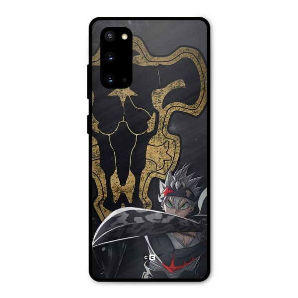 Asta With Black Bulls Metal Back Case for Galaxy S20
