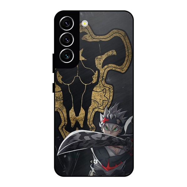 Asta With Black Bulls Metal Back Case for Galaxy S22 5G