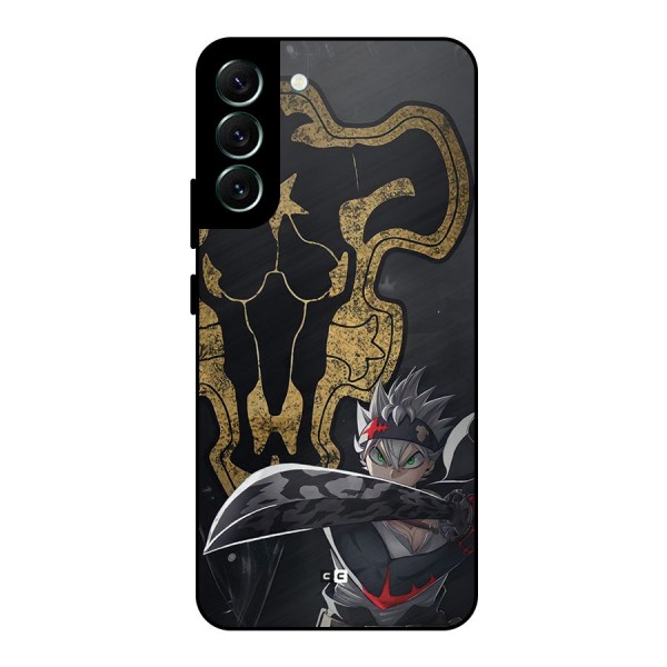 Asta With Black Bulls Metal Back Case for Galaxy S22 Plus 5G