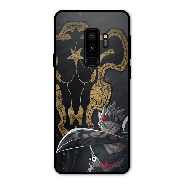 Asta With Black Bulls Metal Back Case for Galaxy S9 Plus