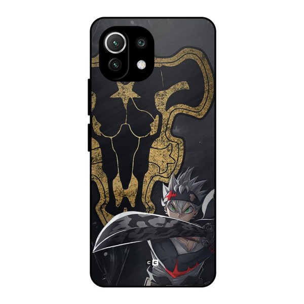 Asta With Black Bulls Metal Back Case for Mi 11 Lite