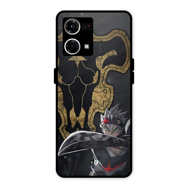 Asta With Black Bulls Metal Back Case for Oppo F21 Pro 4G