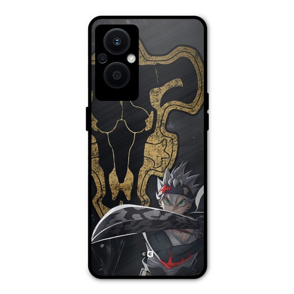 Asta With Black Bulls Metal Back Case for Oppo F21 Pro 5G