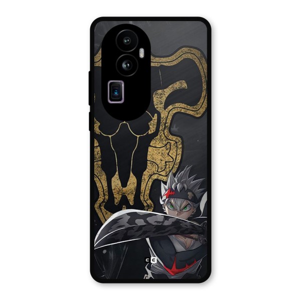 Asta With Black Bulls Metal Back Case for Oppo Reno10 Pro Plus