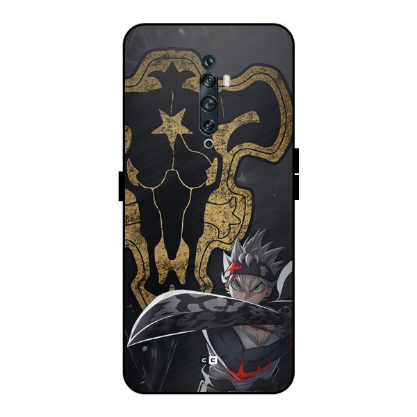 Asta With Black Bulls Metal Back Case for Oppo Reno2 F