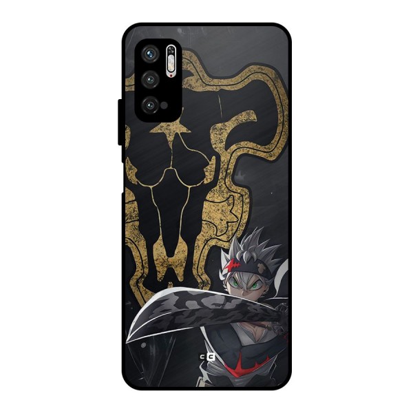 Asta With Black Bulls Metal Back Case for Poco M3 Pro 5G