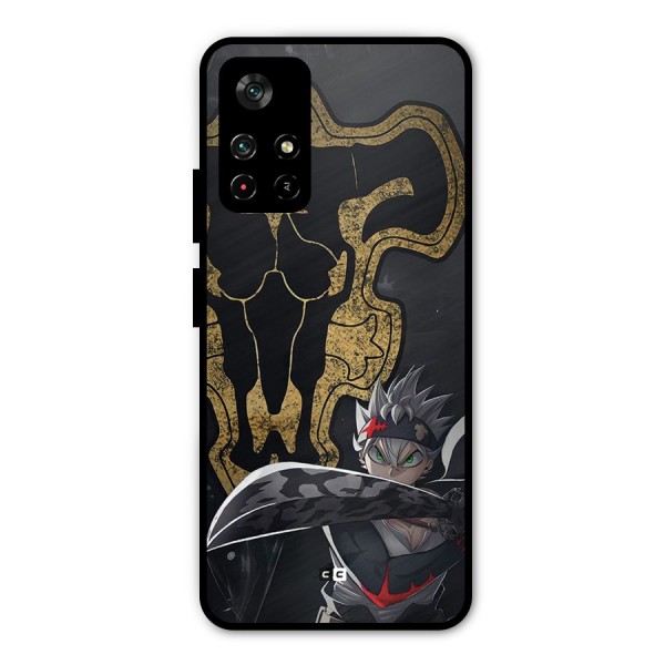 Asta With Black Bulls Metal Back Case for Poco M4 Pro 5G