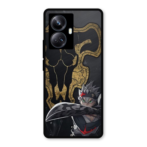 Asta With Black Bulls Metal Back Case for Realme 10 Pro Plus