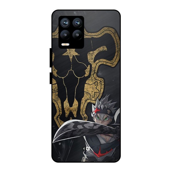 Asta With Black Bulls Metal Back Case for Realme 8 Pro