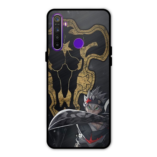 Asta With Black Bulls Metal Back Case for Realme Narzo 10