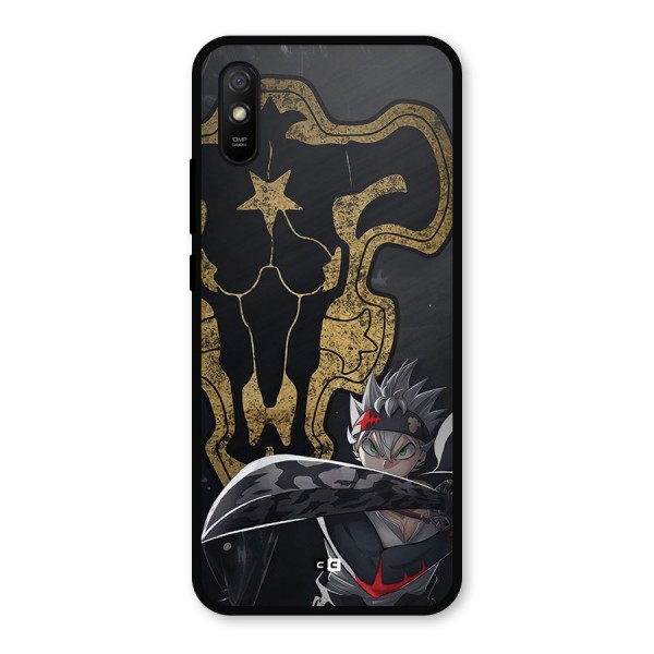 Asta With Black Bulls Metal Back Case for Redmi 9a