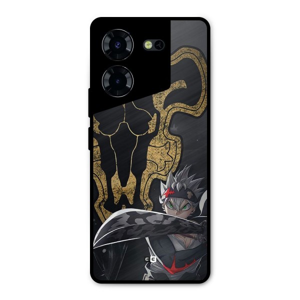 Asta With Black Bulls Metal Back Case for Tecno Pova 5 Pro 5G