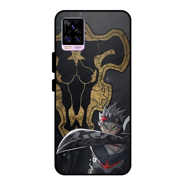 Asta With Black Bulls Metal Back Case for Vivo V20 Pro