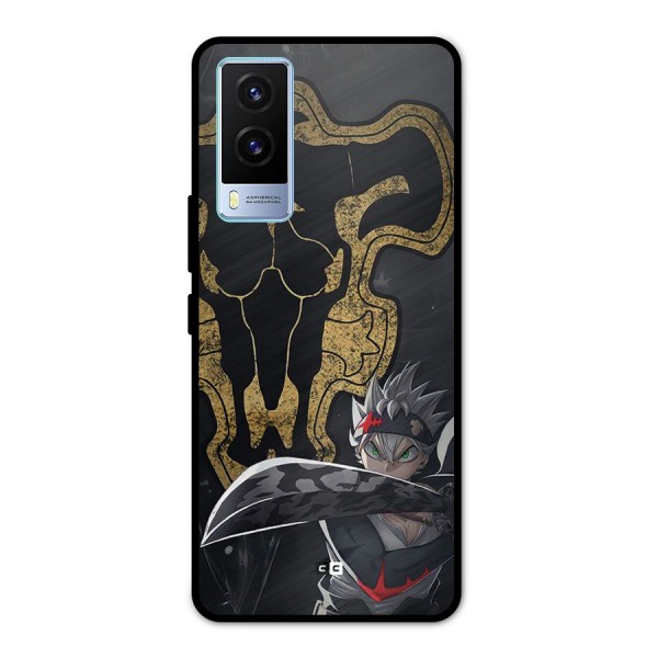 Asta With Black Bulls Metal Back Case for Vivo V21e 5G