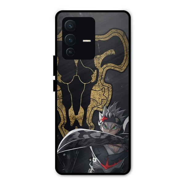 Asta With Black Bulls Metal Back Case for Vivo V23 Pro