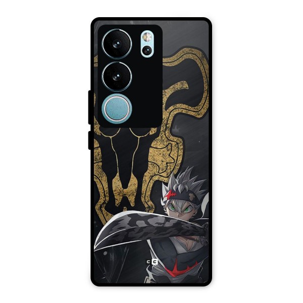 Asta With Black Bulls Metal Back Case for Vivo V29