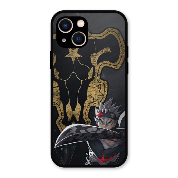 Asta With Black Bulls Metal Back Case for iPhone 13