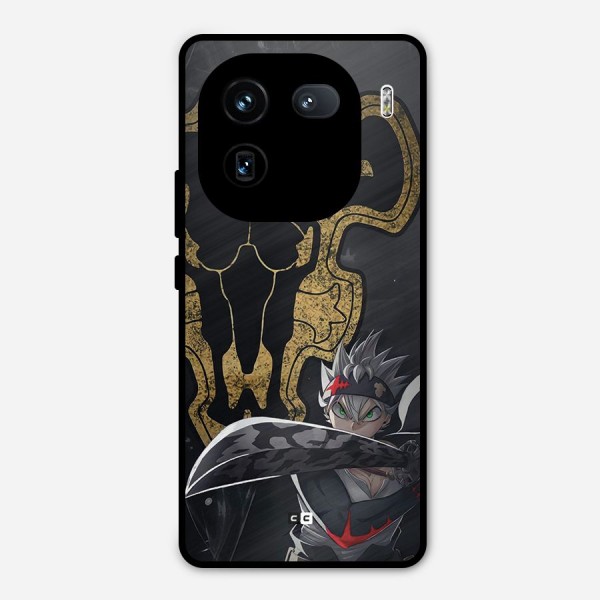 Asta With Black Bulls Metal Back Case for iQOO 12