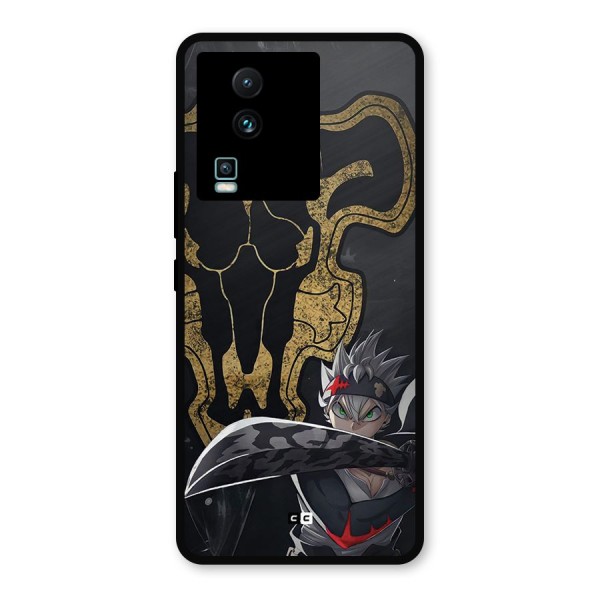 Asta With Black Bulls Metal Back Case for iQOO Neo 7 Pro