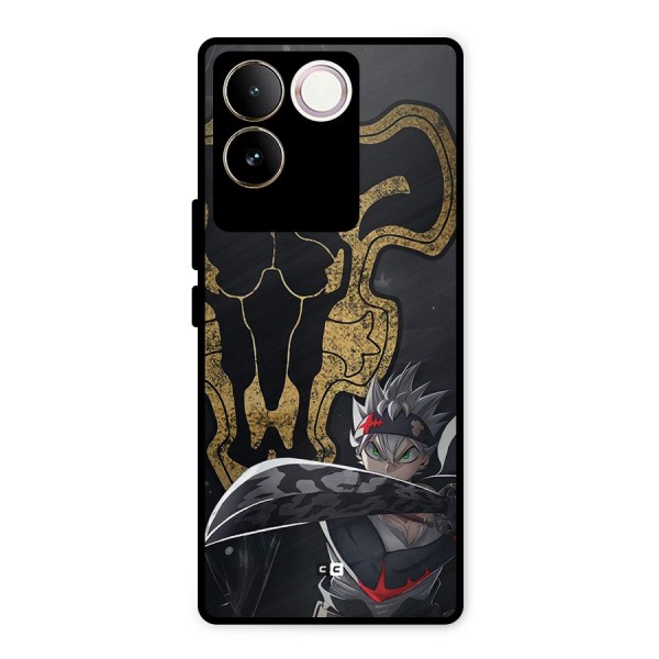 Asta With Black Bulls Metal Back Case for iQOO Z7 Pro