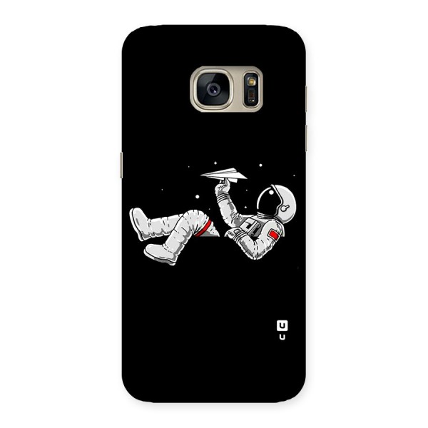 Astronaut Aeroplane Back Case for Galaxy S7