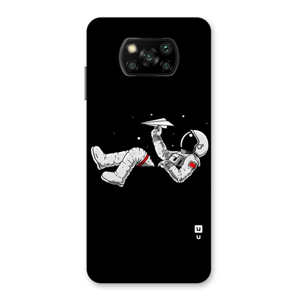 Astronaut Aeroplane Back Case for Poco X3