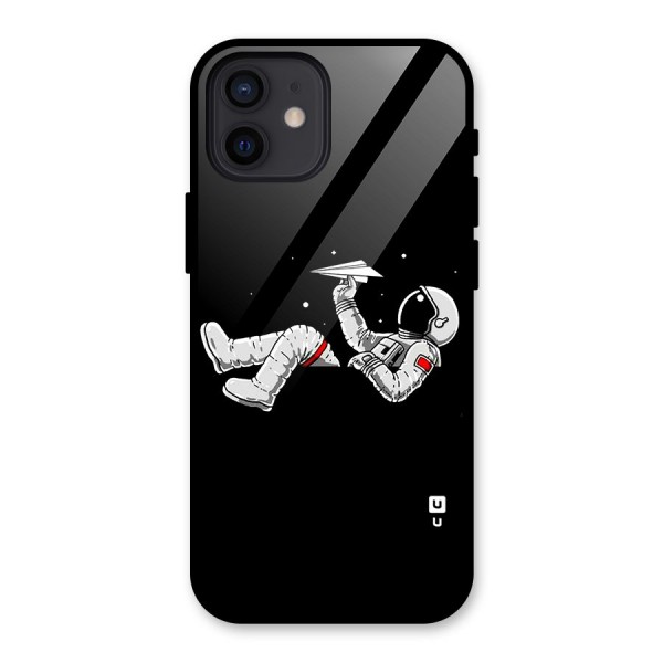 Astronaut Aeroplane Glass Back Case for iPhone 12