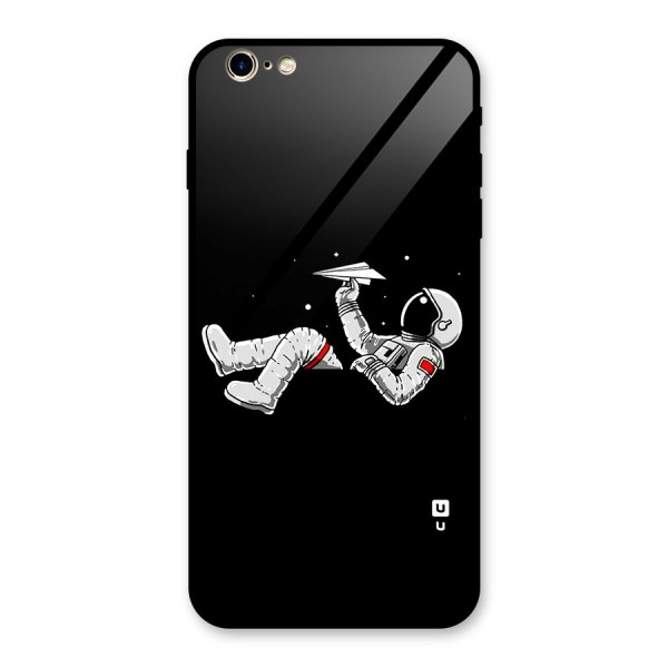 Astronaut Aeroplane Glass Back Case for iPhone 6 Plus 6S Plus