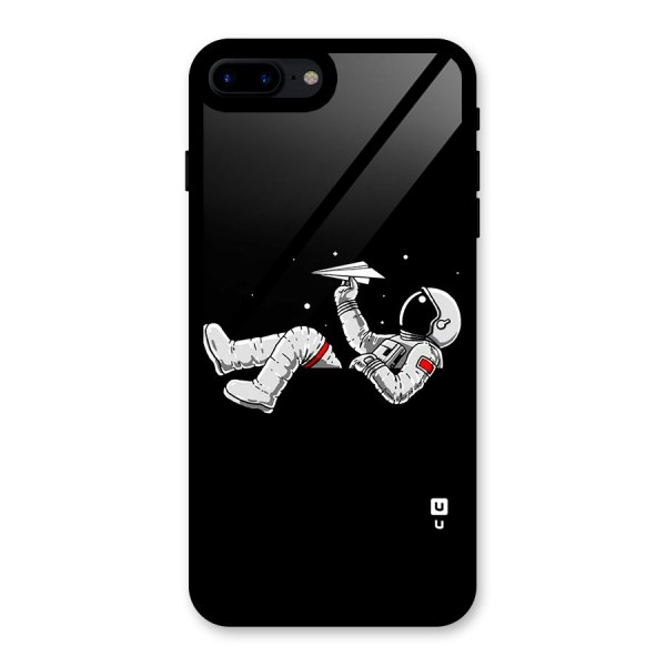 Astronaut Aeroplane Glass Back Case for iPhone 7 Plus