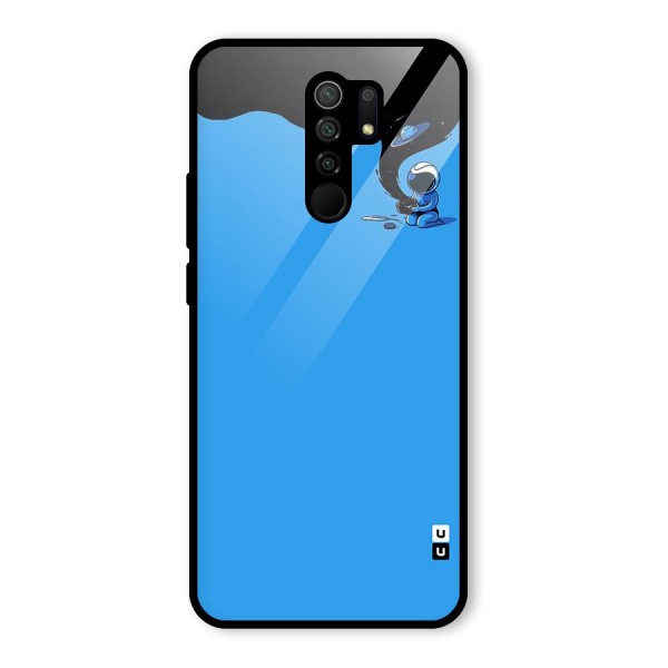 Astronaut Creativity Paint Sky Glass Back Case for Redmi 9 Prime