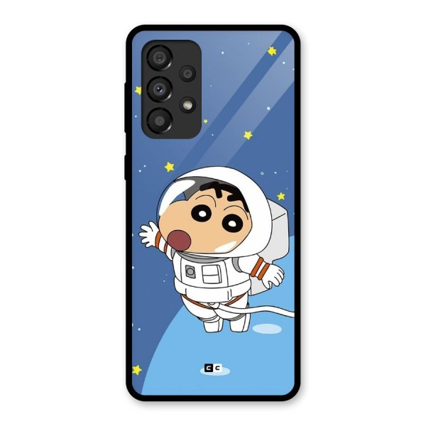Astronaut Shinchan Glass Back Case for Galaxy A33 5G