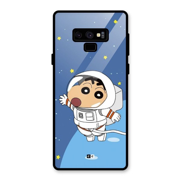 Astronaut Shinchan Glass Back Case for Galaxy Note 9