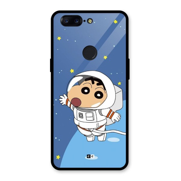 Astronaut Shinchan Glass Back Case for OnePlus 5T