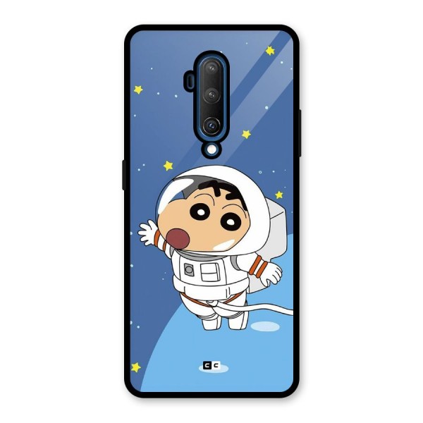 Astronaut Shinchan Glass Back Case for OnePlus 7T Pro