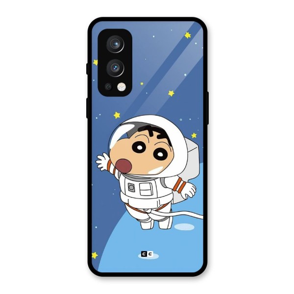 Astronaut Shinchan Glass Back Case for OnePlus Nord 2 5G
