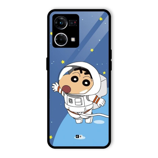 Astronaut Shinchan Glass Back Case for Oppo F21s Pro 4G