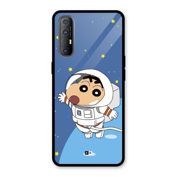 Astronaut Shinchan Glass Back Case for Oppo Reno3 Pro