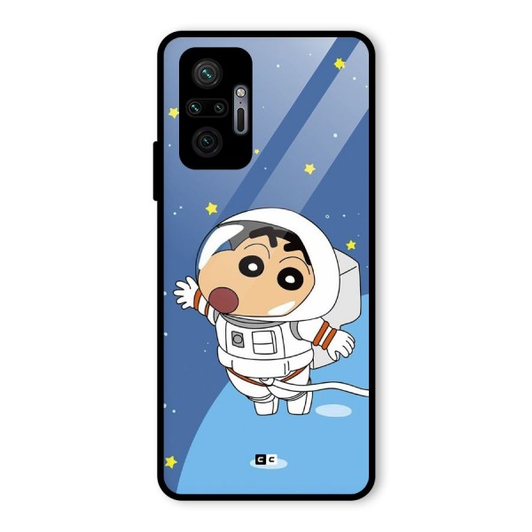 Astronaut Shinchan Glass Back Case for Redmi Note 10 Pro Max