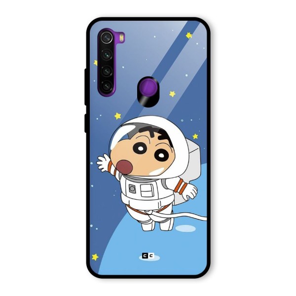 Astronaut Shinchan Glass Back Case for Redmi Note 8